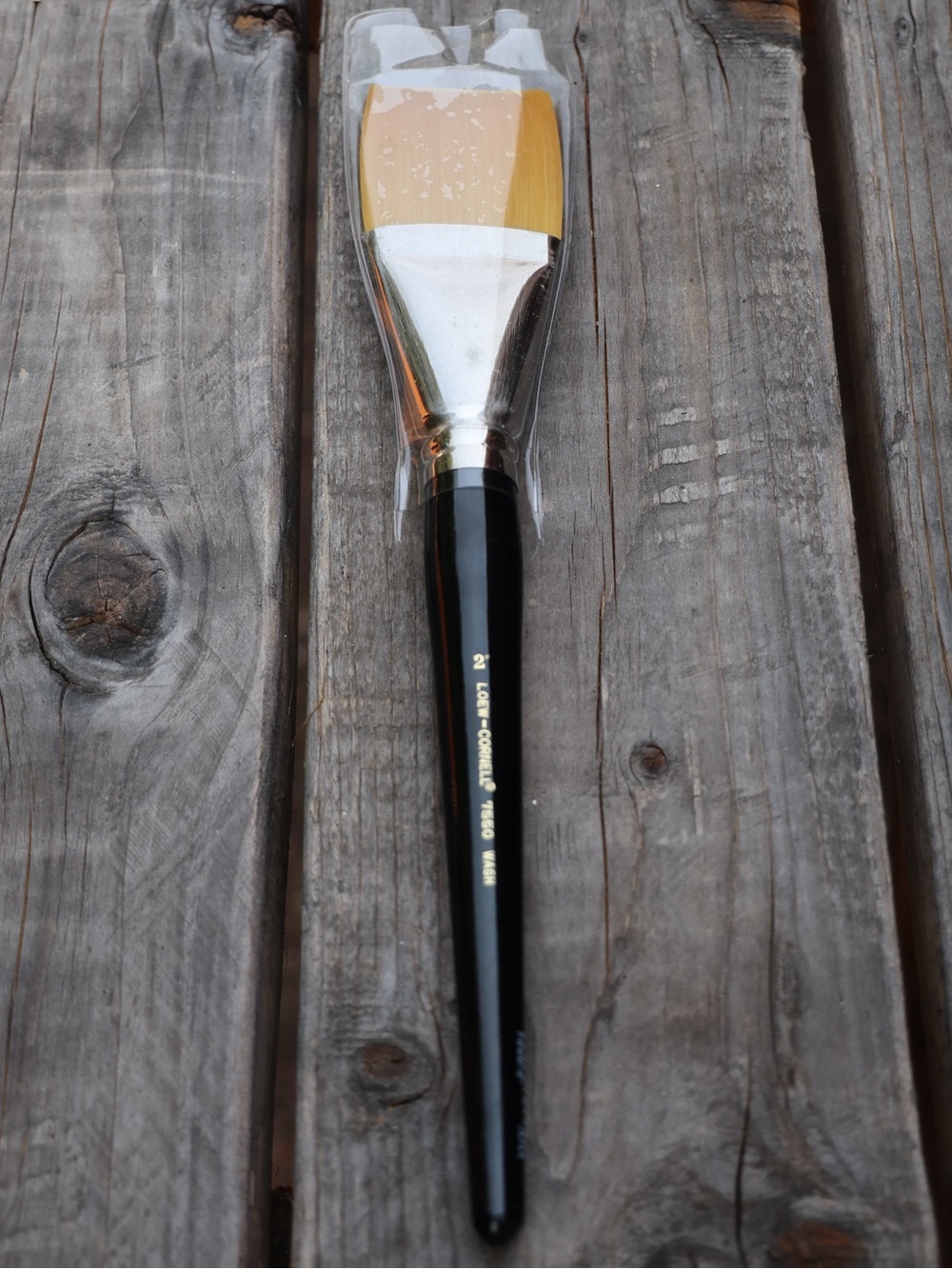 Loew Cornell 7550 La Corneille 2 Inch Flat Wash Brush Golden Taklon Japan